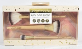 Ecotools Rosy Gold Cheeks Makeup Brush Set 3pc NIB - £9.53 GBP
