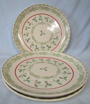 Pfaltzgraff Merryweather Christmas Dinner Plate 11&quot; set of 3 - £29.20 GBP