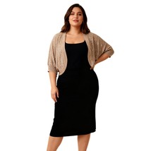 INC International Concepts Beige Sequin Shrug Size 1X - $24.75