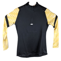 Womens Tiger Striped Nike Pullover Size Small Yellow Long Sleeve Workout Layer - £35.63 GBP