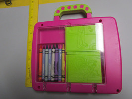 Vintage 2004 Polly Pocket Travel Art Case, Tracing Mats, New Fashionista Crayons - £9.50 GBP