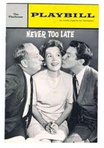 Never Too Late Playbill Maureen O&#39;Sullivan Paul Ford Orson Bean 1963 - £11.66 GBP