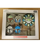 Star Wars: Mandalorian Christmas Tree Topper Mini +4 Ornaments NEW 2023 ... - $315.24 MXN