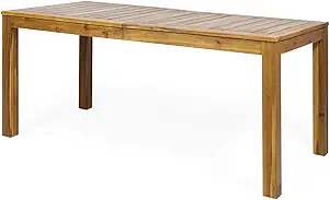 Christopher Knight Home Gloria Outdoor Rustic Acacia Wood Dining Table, ... - $444.99