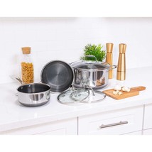 HEXCLAD POTS AND PANS HEX CLAD COOKWARE HYBRID COOKING INDUCTION 6 PIECE... - $427.99