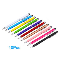 10Pcs Lot 2 In1 Touch Screen Stylus Ballpoint Pen For Ipad Iphone Samsung Tablet - £22.11 GBP