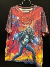 Tour Shirt Iron Maiden Eddie Unleashed All Over Print Shirt LARGE - £19.75 GBP