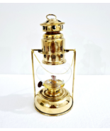 8&quot; Nautical Antique Shiny Brass Minor Oil Lamp Ship Boat Lantern Home De... - £33.37 GBP