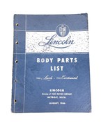 1946 Lincoln Body Parts List Sales Brochure OEM Original Parts Catalog M... - $24.68 CAD