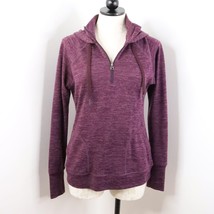 HEAD Women&#39;s M Purple Polyester Knit Fitted Hooded Casual Athletic Sweater - £7.06 GBP