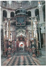 Israel Postcard Jerusalem Church Of The Holy Sepulchre Interior - £2.31 GBP