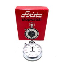 Vintage WWII Aristo Apollo Stopwatch 1/10 Shock Resistant Metal 2 button... - $98.99