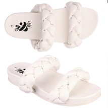 Sam &amp; Libby Adelaide Braided Double Strap Footbed Sandal Size 7 White NEW - £19.36 GBP