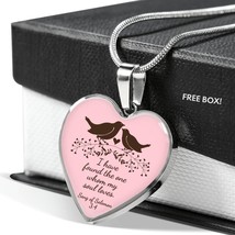 Song Of Solomon 3:4 Necklace Stainless Steel or 18k Gold Heart Pendant 18-22&quot; - £30.81 GBP+