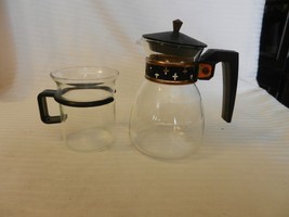 Pyrex Glass Coffee Cup and Glass One Cup Coffee Pot by Silex #LCR-2 - £31.87 GBP