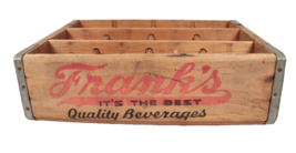 Vintage Frank&#39;s Beverages Soda Bottle Wood Wooden Crate Box 1976 Philade... - €43,41 EUR