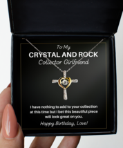 Crystal And Rock Collector Girlfriend Necklace Birthday Gifts - Cross Pendant  - £39.50 GBP