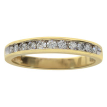 0.30 Carat Ladies Round Cut Diamond Wedding Band Ring 10K Yellow Gold - $494.01