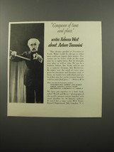 1950 RCA Victor Records Ad - Rebecca West about Arturo Toscanini - $18.49