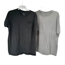 Fruit Of The Loom T-Shirts 2 Pack Mens L Cotton Short Sleeves Black and ... - $8.91