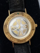 Franklin Mint Celtic Cross Sterling Silver Vermeil Emerald Accent Leathe... - €105,89 EUR