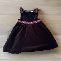 Gymboree Christmas Dress Holiday Classics Black Velvet Red Plaid Tulle 1... - $15.19