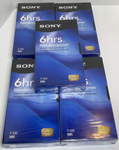 New Sony Blank Vhs Premium Grade T-120 6 Hour Vhs Tape Lot Of 5 - £10.05 GBP
