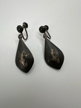 Vintage Sterling Silver Siam Ornate Dangle Earrings 4.3cm x 1.7 cm - £23.65 GBP
