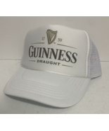 Vintage Guinness Draught Beer Hat Trucker Hat Adjustable snapback White Cap - $15.00