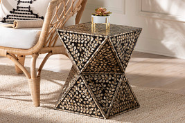 Valery Black and Bronze Mother of Pearl End Table - $169.00
