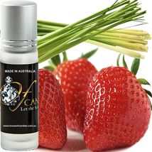 Strawberry Lemongrass Premium Scented Roll On Fragrance Perfume Oil Vegan - £10.22 GBP+