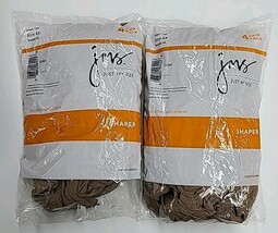 Just My Size 4x JMS Sheer Toe Shaper Pantyhose 8-Pack Suntan 64 Sealed New - $39.56