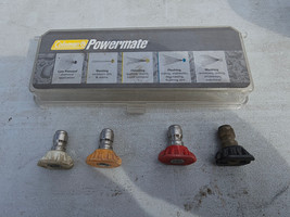 24GG86 COLEMAN POWERWASHER PARTS: (4) NOZZLES, COVER, GOOD CONDITION - £8.84 GBP