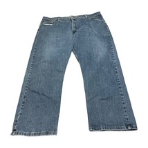 Wrangler Jeans Men&#39;s 42 X 30 Blue Denim Cotton Straight Leg High-Rise Zi... - £18.72 GBP