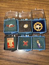 Vintage lot Of 6 Masonic &amp; Order of the Eastern Star 30 Year  Gold Tone ... - $28.50