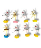 Vintage Ballerina Dancer Cupcake Cake Toppers Multicolor 2&quot; Tall Lot Of 8 - £15.67 GBP