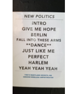 NEW POLITICS - ORIGINAL NOT A COPY AMPHITHEATER ST LOUIS CONCERT USED SE... - $102.57 CAD