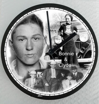 Bonnie and Clyde Clock - £27.97 GBP