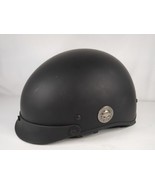 Harley Davidson Matte Black Half Helmet Steel Skull Emblem Medium 57-58cm  - £66.09 GBP