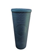 2022 Starbucks Matte Dark Green Soft Jelly Studded Straw Tumbler Cup Ven... - £10.43 GBP