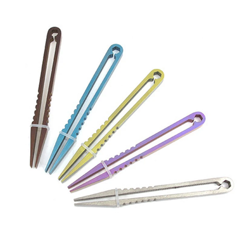 mini light titanium tweezer EDC gear clamp clip multiuse multitool multi tool - £7.04 GBP