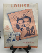 Music Sheet Vintage and Antique Louise From Movie You Can&#39;t Ration Love ... - £3.89 GBP