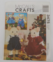 Mccalls Crafts Pattern #3475 8-10" Mice Dolls Springseasonal Clothing Uncut 2001 - $9.99
