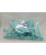 Swing Arm Perm Rods Lot of 30 Hair Perming Curlers Aqua Green Ladies 3&quot;5/8 - £6.24 GBP