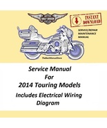 2014 Harley Davidson Touring Models Service Manual Download - $24.95