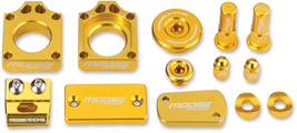 New Moose Racing Bling Pack CNC Aluminum Yellow For 2005-2017 Suzuki RM-Z450 450 - £74.66 GBP
