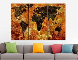 Modern World Map Canvas Print World Map Canvas World Map Poster World Map Wall A - £38.71 GBP