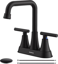 Matte Black Bathroom Sink Faucet, Hurran 4 Inch Bathroom Faucets For Sin... - $51.98