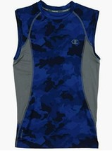 Champion Men&#39;s Gear Compression Camo Print Sleeveless Muscle Shirt, Blue, Small - £15.02 GBP