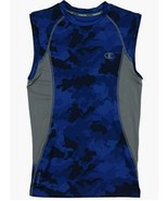 Champion Men&#39;s Gear Compression Camo Print Sleeveless Muscle Shirt, Blue... - £14.78 GBP